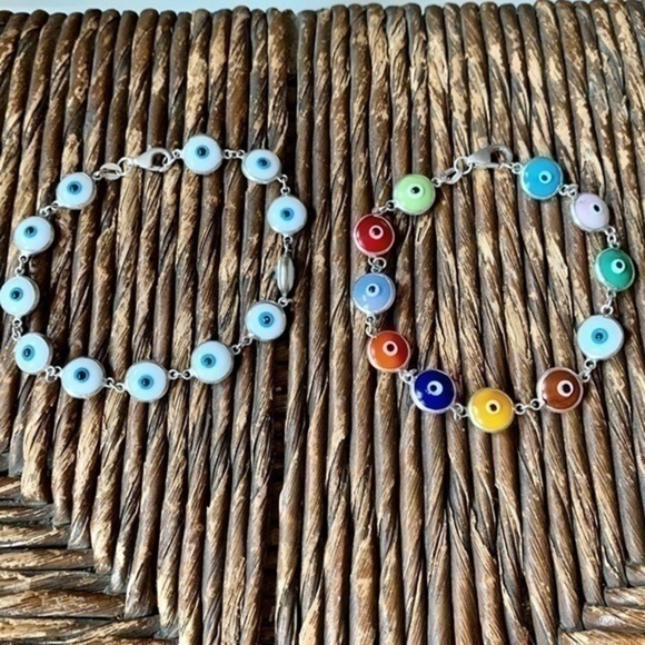 🌟🧿 Evil Eye Multi Color Bracelets🌟 Set of 2🧿 - Picture 4 of 6